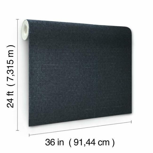 Tatami Weave Navy Wallpaper