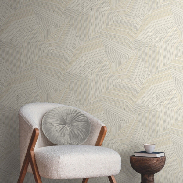 Dotted Maze Taupe Wallpaper