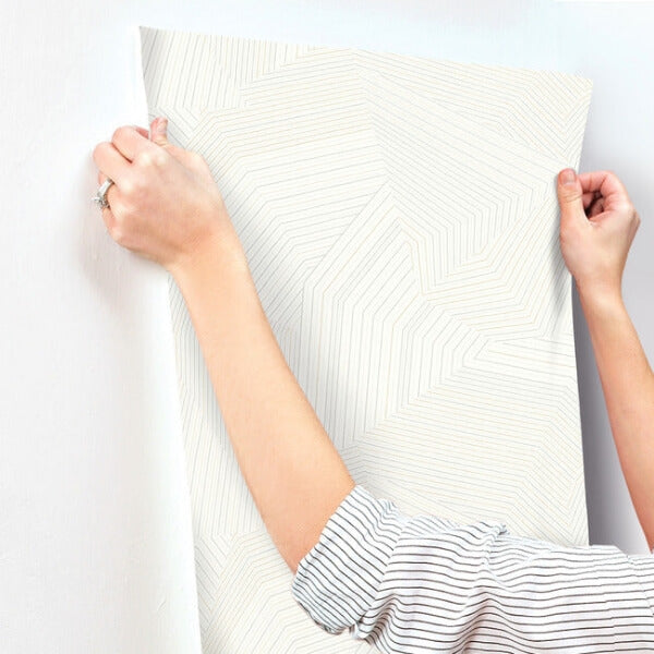 Dotted Maze White Wallpaper