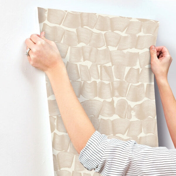 Brushed Ink Blush Wallpaper