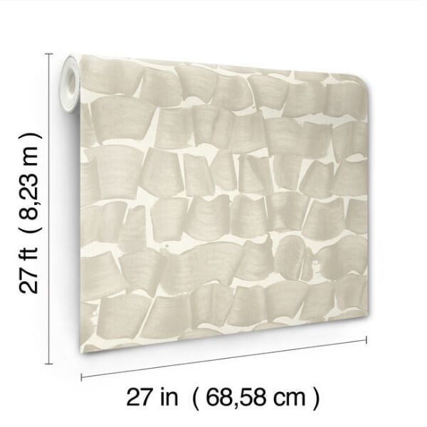 Brushed Ink Taupe Wallpaper