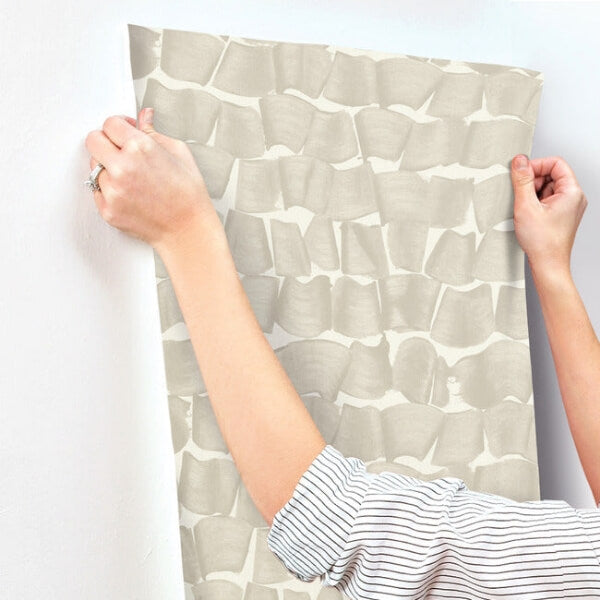 Brushed Ink Taupe Wallpaper