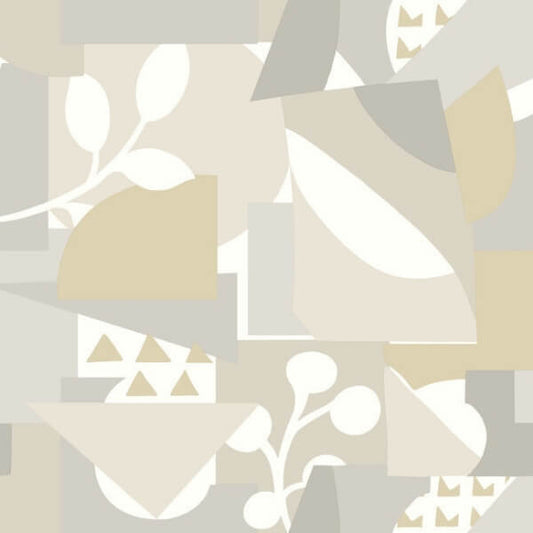 Cut Outs Neutral Wallpaper