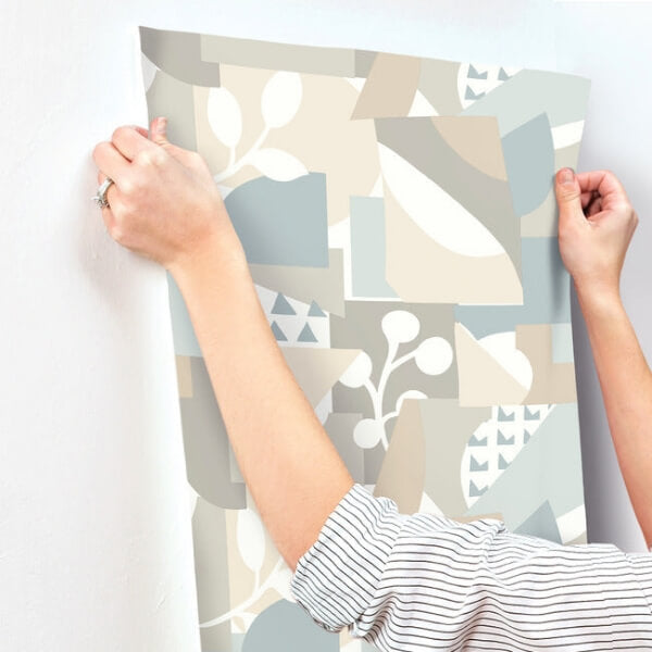 Cut Outs Sky Blue Wallpaper