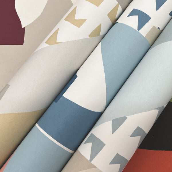 Cut Outs Sky Blue Wallpaper