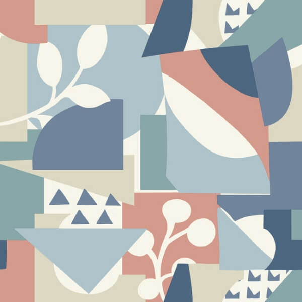 Cut Outs Blue Wallpaper