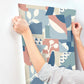 Cut Outs Blue Wallpaper