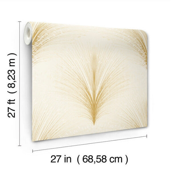Papyrus Plume Ivory Wallpaper