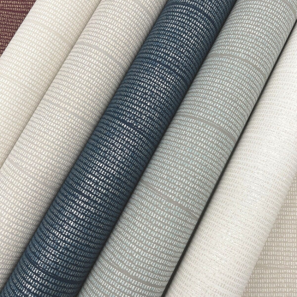 Natural Grid White Pearl Wallpaper