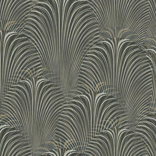 Deco Fountain Black Wallpaper