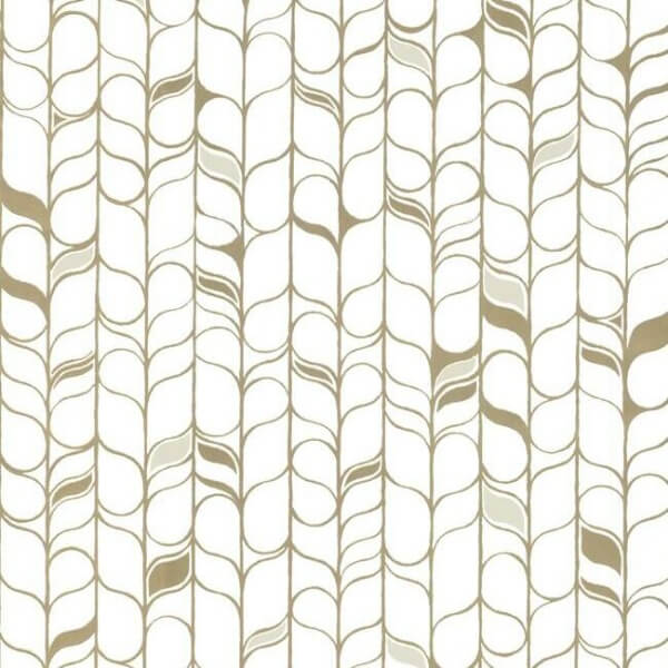 Perfect Petals White & Gold Wallpaper