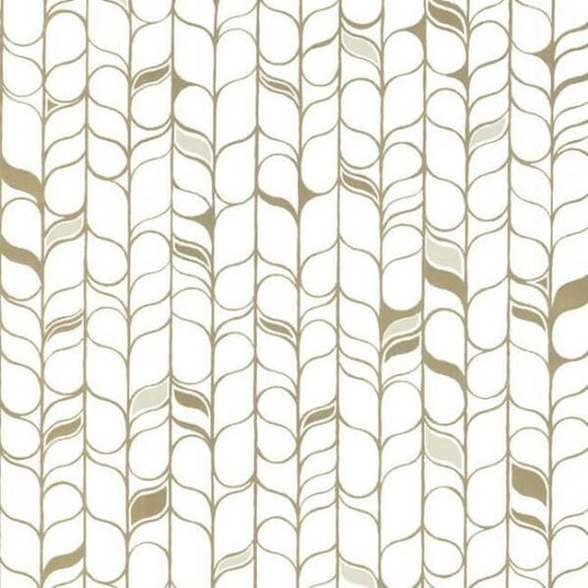 Perfect Petals White & Gold Wallpaper