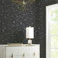 Perfect Petals Black & Silver Wallpaper