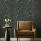 Perfect Petals Black & Silver Wallpaper