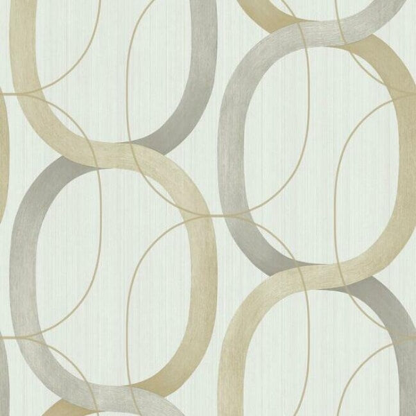 Interlock Dark Taupe Wallpaper