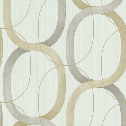 Interlock Dark Taupe Wallpaper