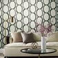 Interlock Black & Gold Wallpaper