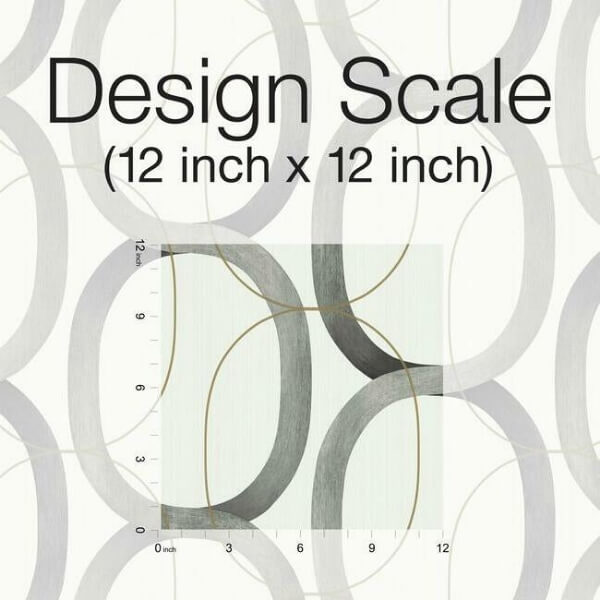 Interlock Black & Gold Wallpaper