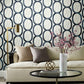 Interlock Navy Wallpaper