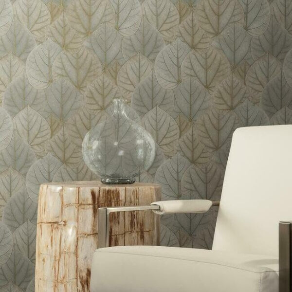 Leaf Concerto Taupe Wallpaper