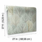 Leaf Concerto Blue & Taupe Wallpaper