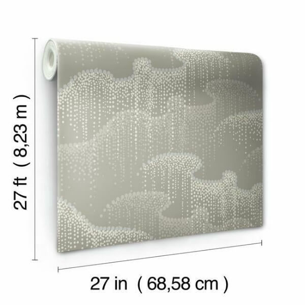Moonlight Pearls Taupe Wallpaper