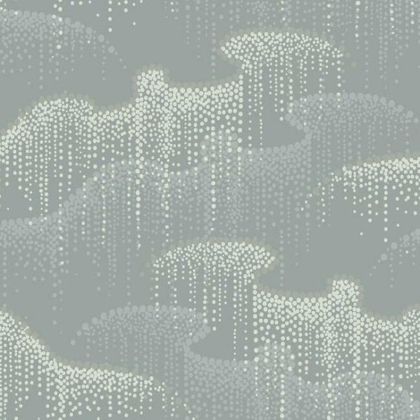 Moonlight Pearls Grey Wallpaper
