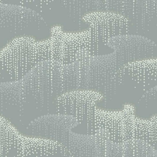 Moonlight Pearls Grey Wallpaper