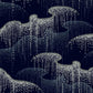 Moonlight Pearls Navy Wallpaper