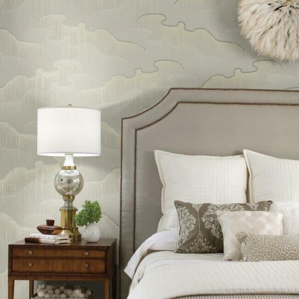 Moonglight Pearls Light Taupe Wallpaper