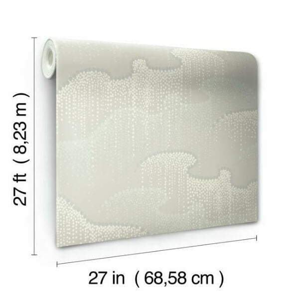 Moonglight Pearls Light Taupe Wallpaper