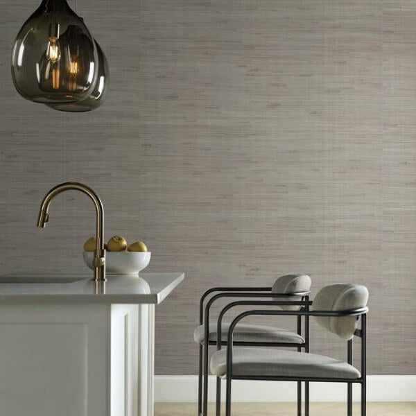 Jute Silver & Taupe Metallic Wallpaper