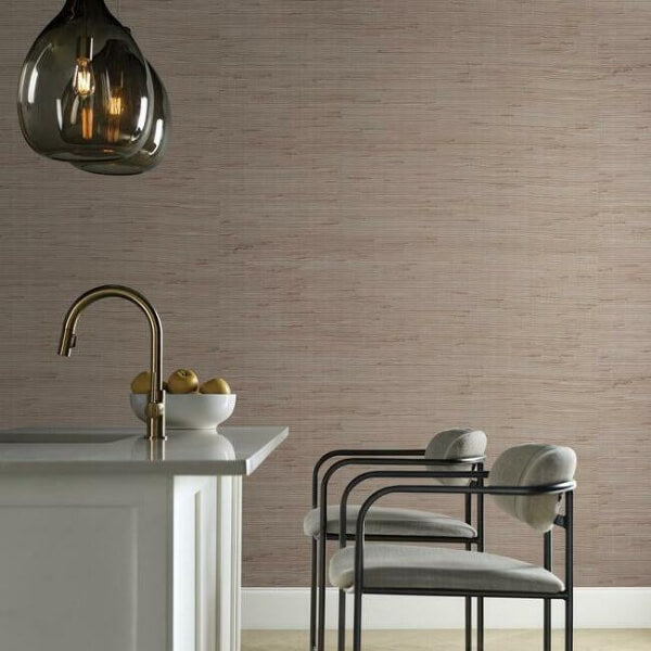 Jute Silver & Tan Metallic Wallpaper