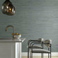 Jute Silver & Aqua Metallic Wallpaper