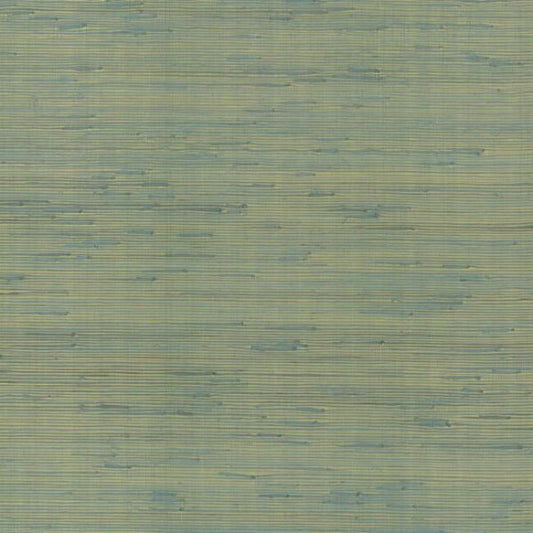 Jute Gold & Blue Metallic Wallpaper