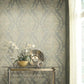 Charleston Damask Silver Wallpaper