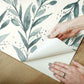 Magnolia Home Olive Branch Teal Peel & Stick Wallpaper