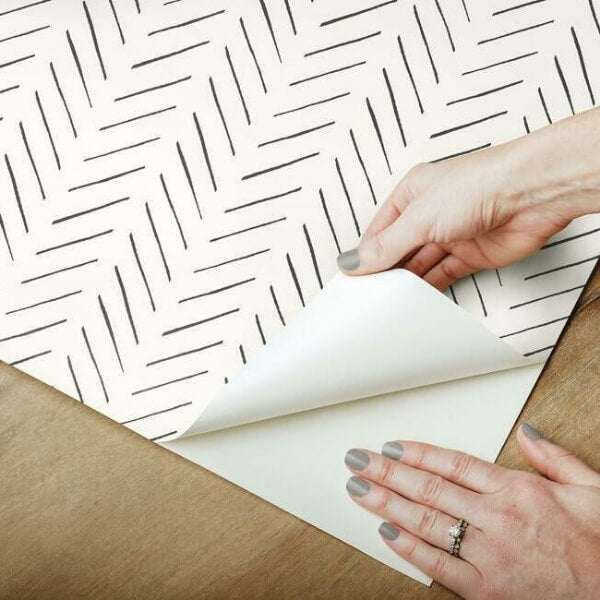 Magnolia Home Pick-Up Sticks Black Peel & Stick Wallpaper