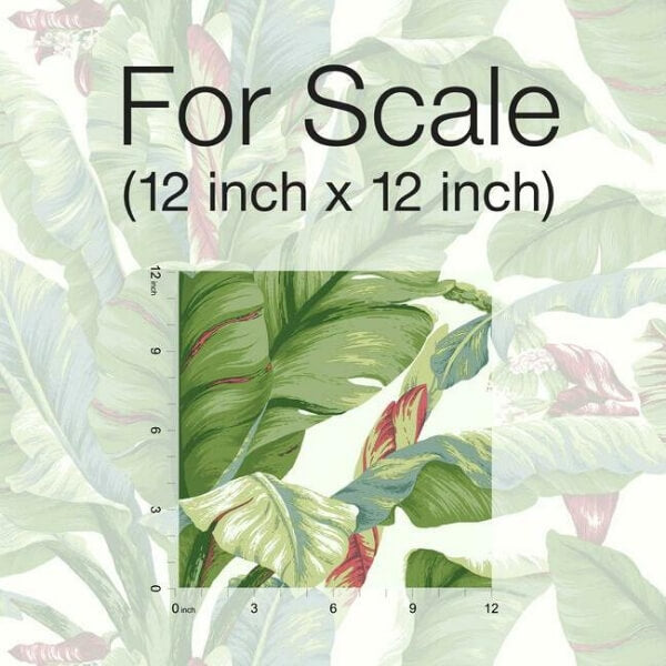Banana Leaf White & Green Peel & Stick Wallpaper