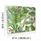 Banana Leaf White & Green Peel & Stick Wallpaper