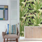 Banana Leaf Black & Green Peel & Stick Wallpaper