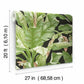 Banana Leaf Black & Green Peel & Stick Wallpaper