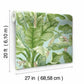 Banana Leaf Blue & Green Peel & Stick Wallpaper
