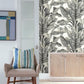 Banana Leaf White & Black Peel & Stick Wallpaper
