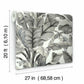 Banana Leaf White & Black Peel & Stick Wallpaper