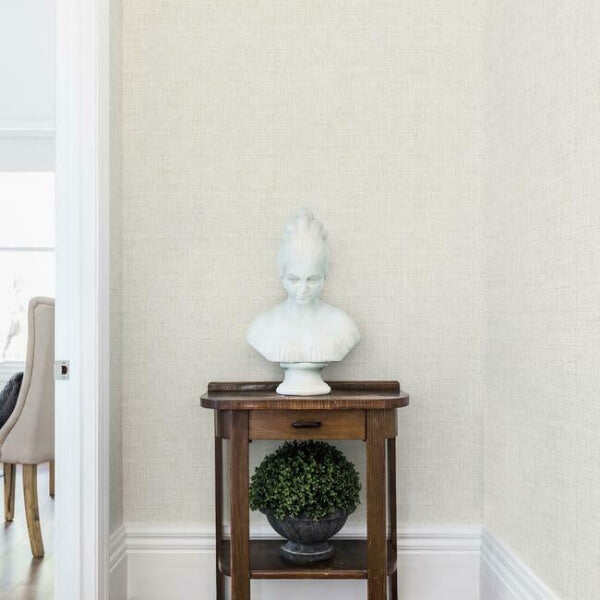 Papyrus Weave White Peel & Stick Wallpaper