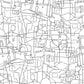 Cubist Cityscape Black Peel & Stick Wallpaper