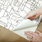 Cubist Cityscape Black Peel & Stick Wallpaper