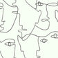 Pablo Portraits Black Peel & Stick Wallpaper