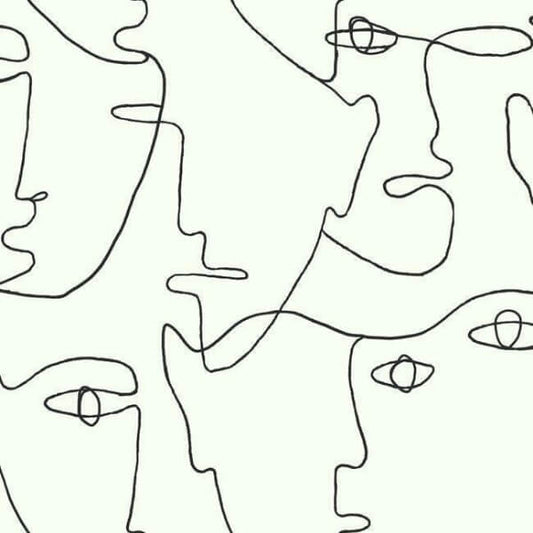 Pablo Portraits Black Peel & Stick Wallpaper